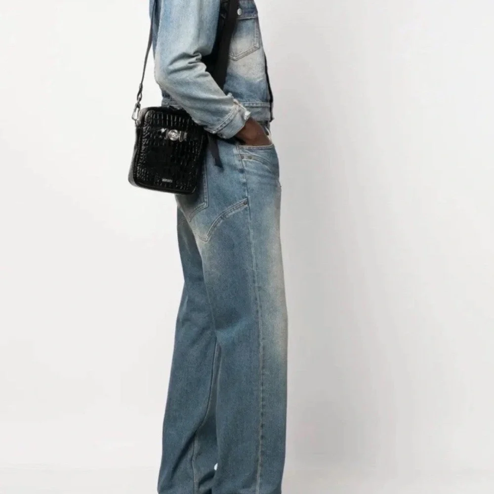 Versace Medusa Biggie crocodile-embossed crossbody bag $1400